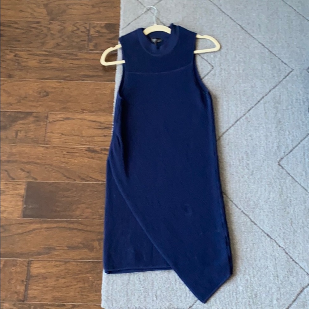 Topshop Sleeveless Navy Dress